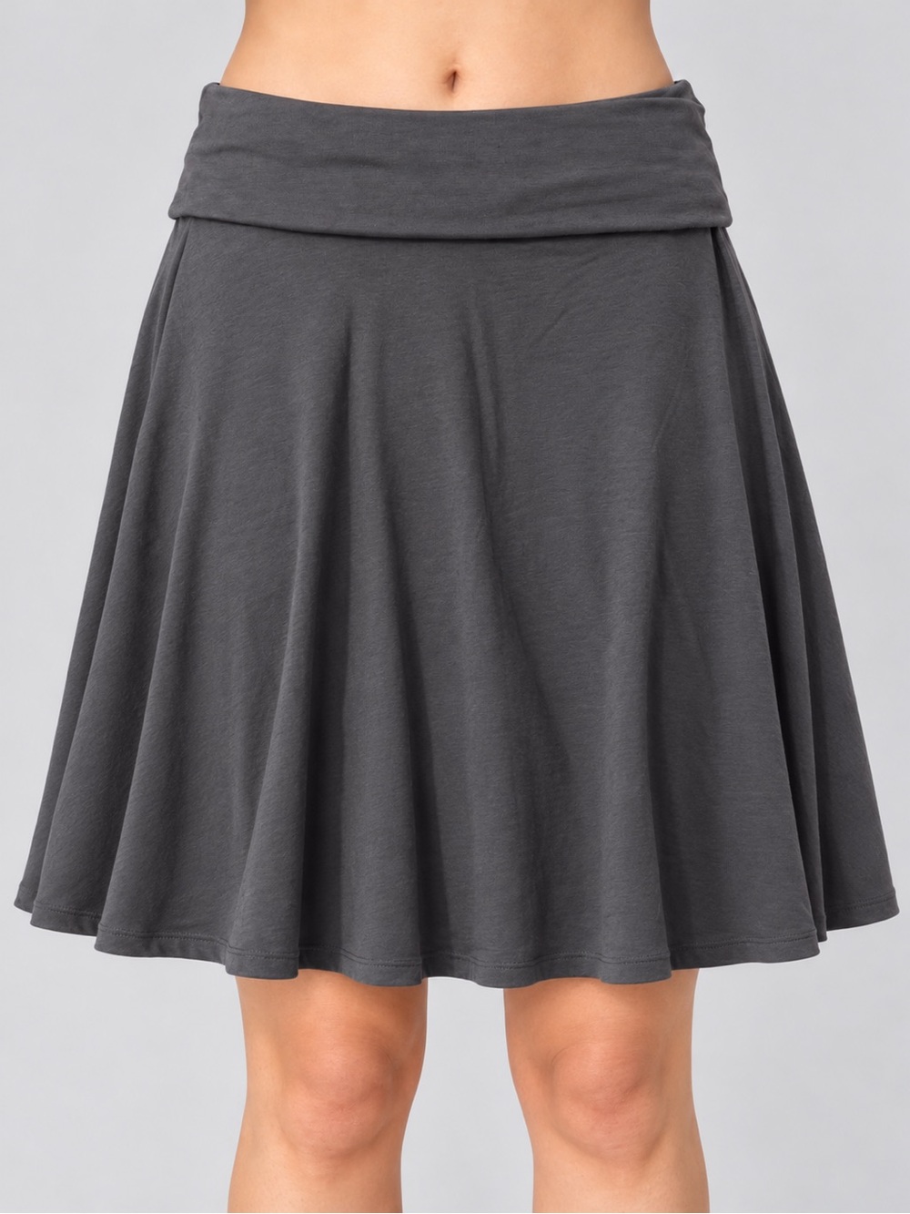 Old Navy Charcoal Flared Knit Skirt